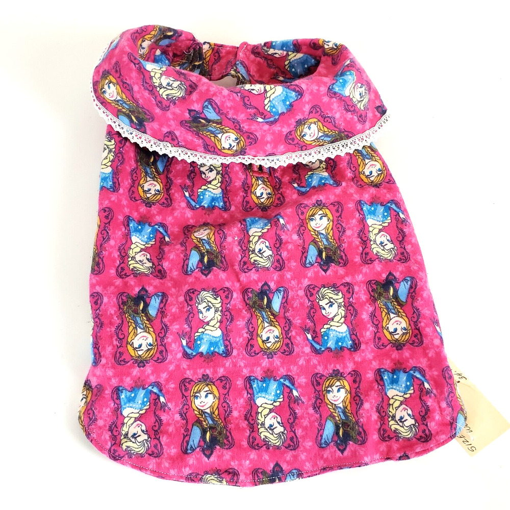 NEW!! Handmade Frozen Doggie Pink Outfit Pet Dog Ana Elsa 7-11 lbs - Picture 7 of 7